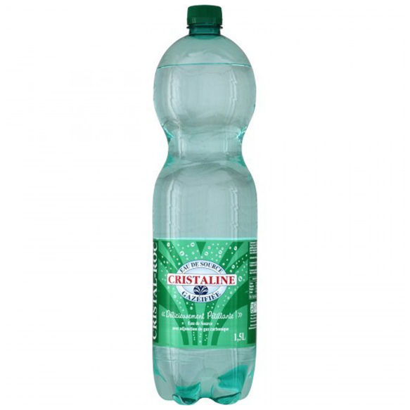 Eau de source Cristaline Gazéifiée Bouteille d’eau de source Cristaline gazéifiée – fraîche et pétillante