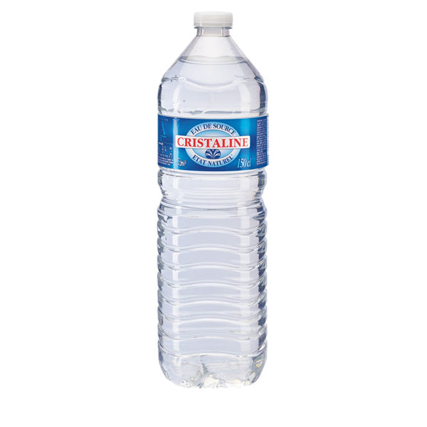 Eau de source Cristaline Bouteilles d’eau de source Cristaline – format 1,5 L