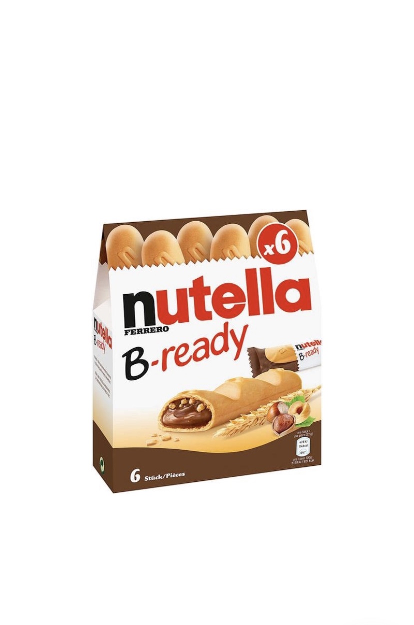 Nutella B-Ready 132g Nutella B-Ready 132g en France – 6 gaufrettes fourrées au Nutella