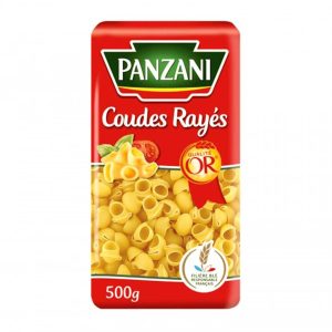 Palette pâtes Panzani coudes rayés 500g