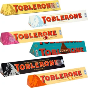 Toblerone barre blanche 360g – Chocolat blanc suisse avec amandes